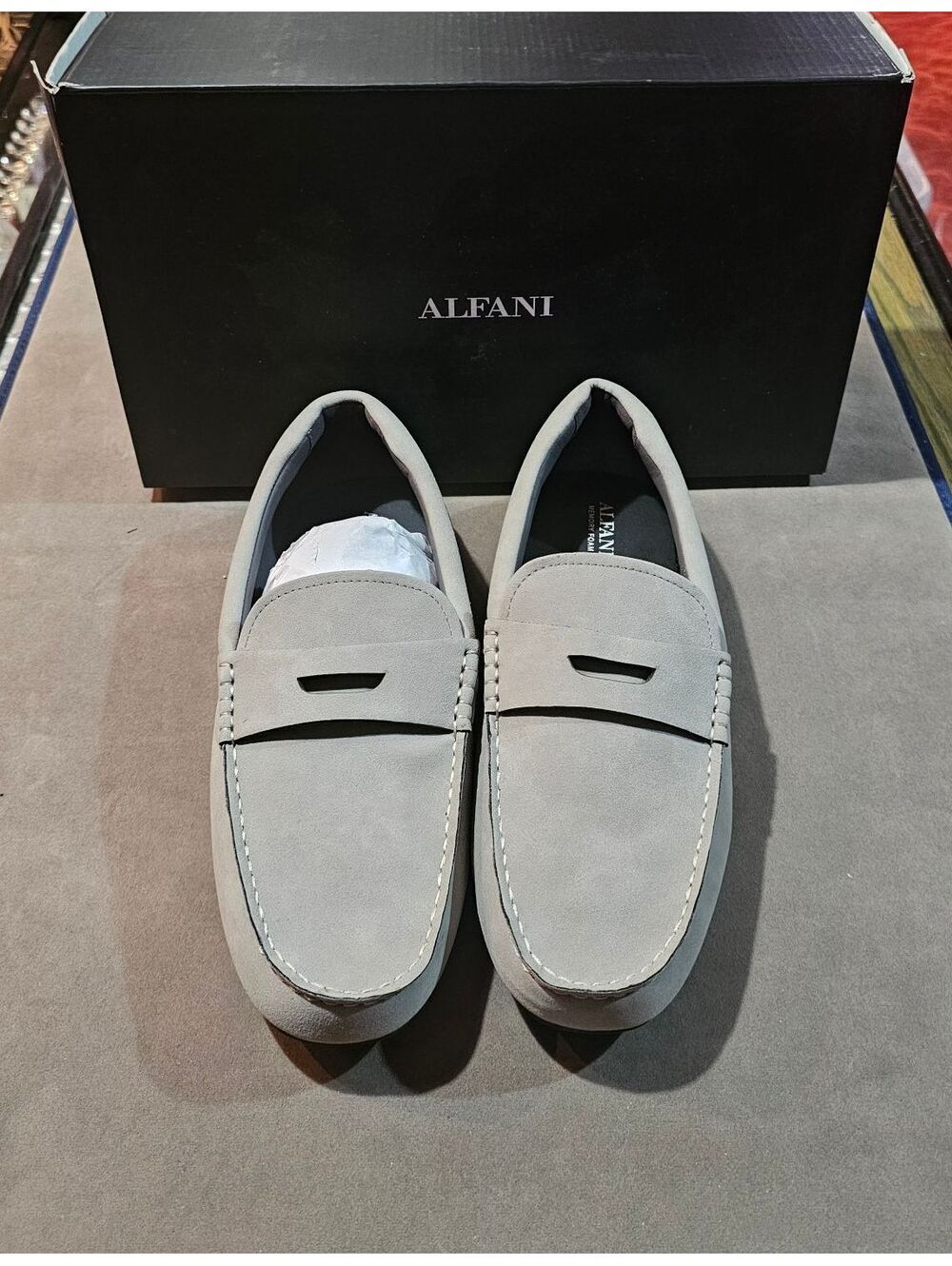 Alfani gray suede loafers Men shoes